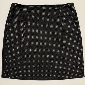 She + Sky Black Studded Pencil Skirt Size L
